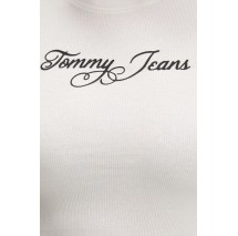 TOMMY JEANS SLIM ESS LOGO 1 RIB TEE EXT ΜΠΛΟΥΖΑ ΓΥΝΑΙΚΕΙΑ ECRU