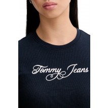 TOMMY JEANS SLIM ESS LOGO 1 RIB TEE EXT ΜΠΛΟΥΖΑ ΓΥΝΑΙΚΕΙΑ DARK NAVY