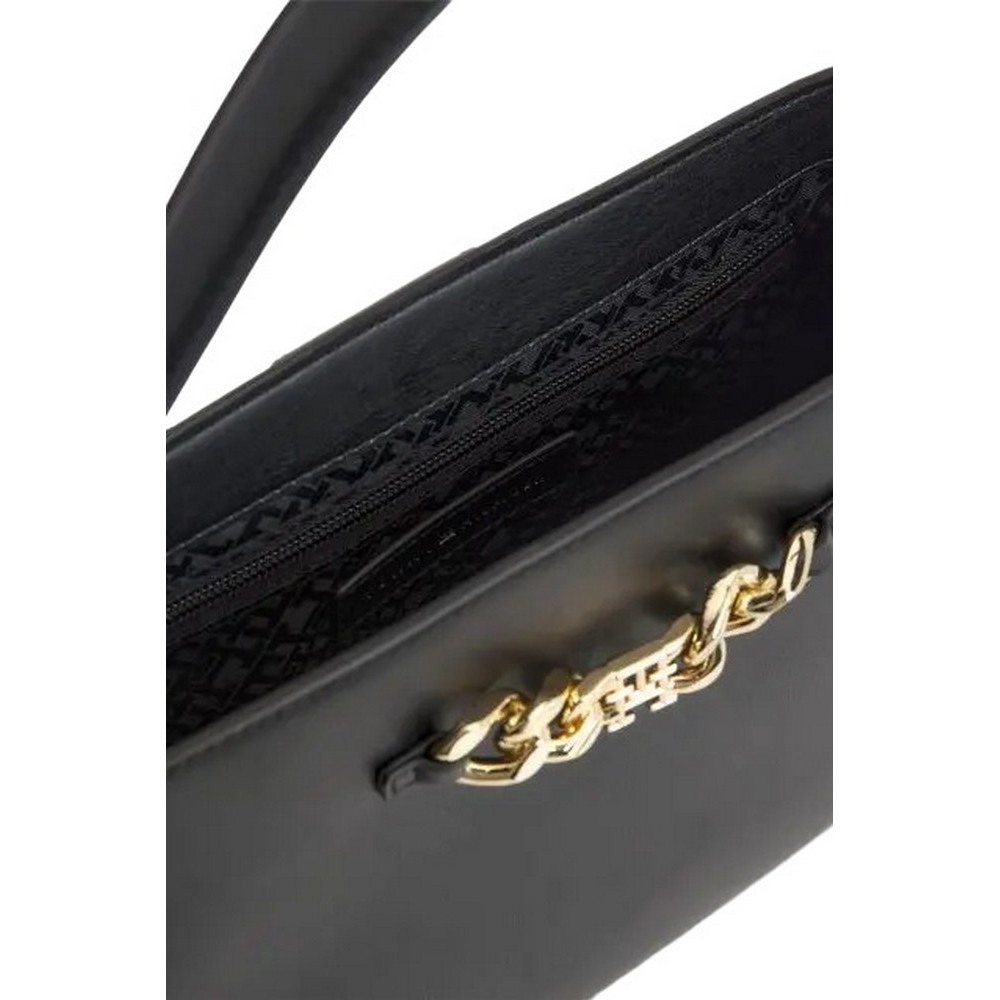 TOMMY HILFIGER TH LUXE SATCHEL ΤΣΑΝΤΑ ΓΥΝΑΙΚΕΙΑ BLACK
