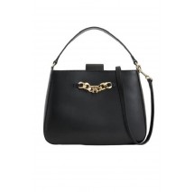 TOMMY HILFIGER TH LUXE SATCHEL ΤΣΑΝΤΑ ΓΥΝΑΙΚΕΙΑ BLACK