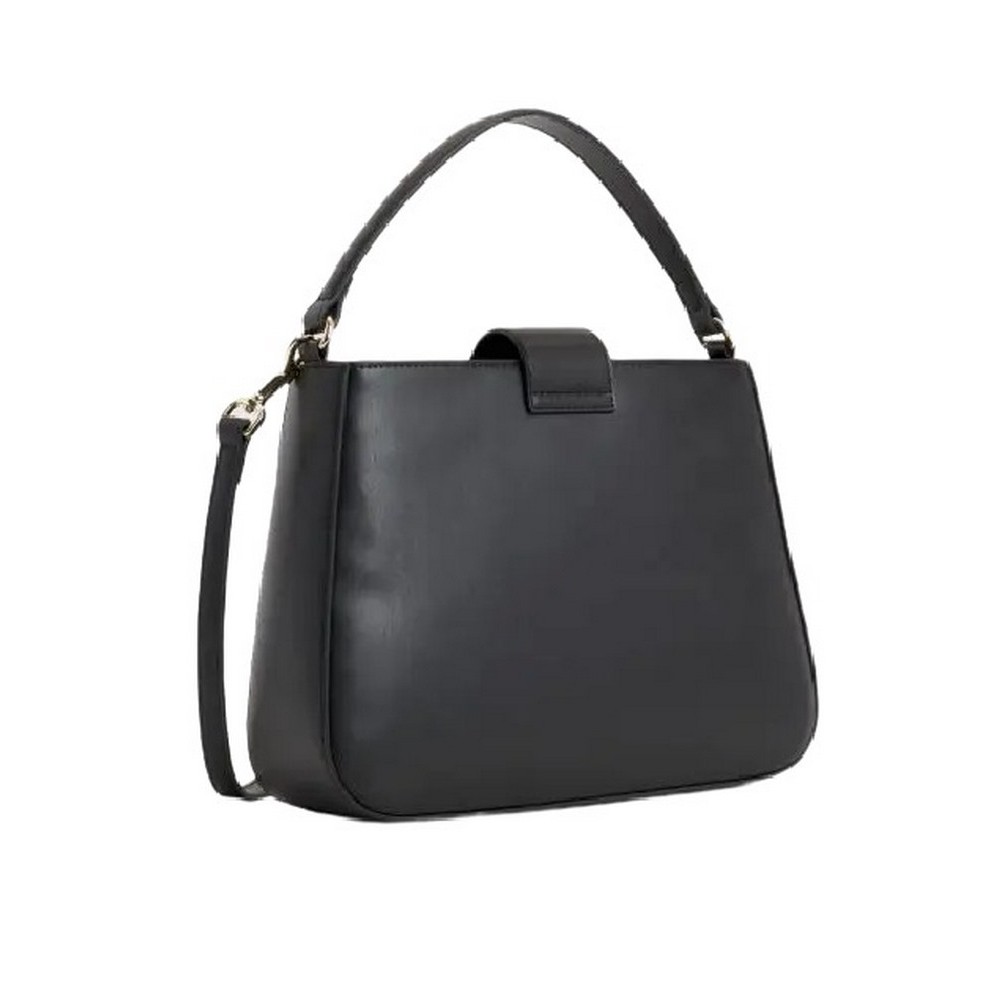 TOMMY HILFIGER TH LUXE SATCHEL ΤΣΑΝΤΑ ΓΥΝΑΙΚΕΙΑ BLACK