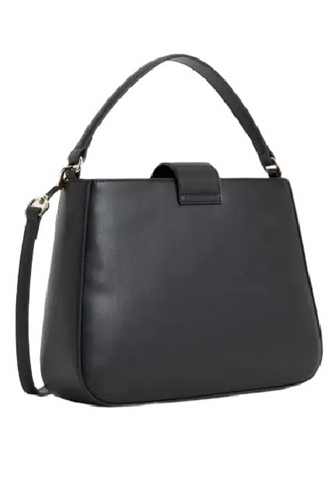 TOMMY HILFIGER TH LUXE SATCHEL ΤΣΑΝΤΑ ΓΥΝΑΙΚΕΙΑ BLACK