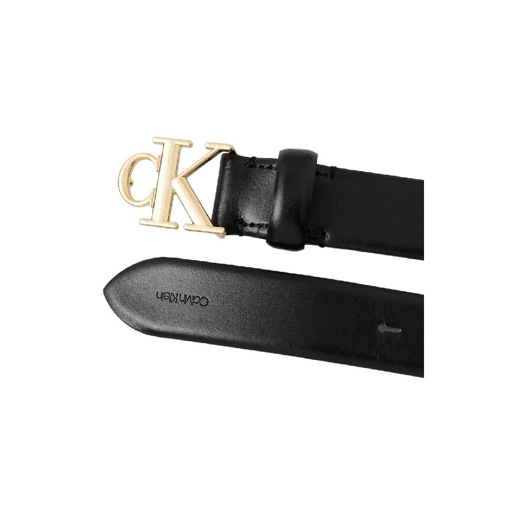 CALVIN KLEIN BUCKLE 30MM FIXED BELT ΖΩΝΗ ΓΥΝΑΙΚΕΙΑ BLACK/GOLD