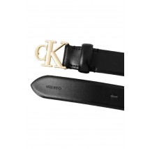 CALVIN KLEIN BUCKLE 30MM FIXED BELT ΖΩΝΗ ΓΥΝΑΙΚΕΙΑ BLACK/GOLD
