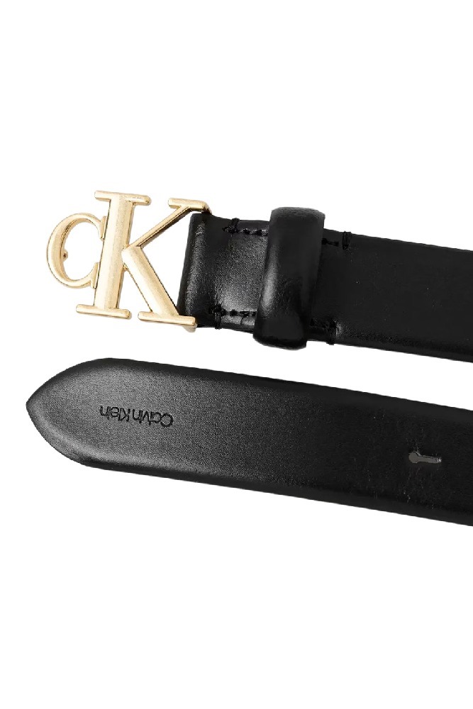 CALVIN KLEIN BUCKLE 30MM FIXED BELT ΖΩΝΗ ΓΥΝΑΙΚΕΙΑ BLACK/GOLD