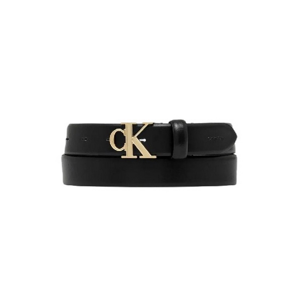 CALVIN KLEIN BUCKLE 30MM FIXED BELT ΖΩΝΗ ΓΥΝΑΙΚΕΙΑ BLACK/GOLD
