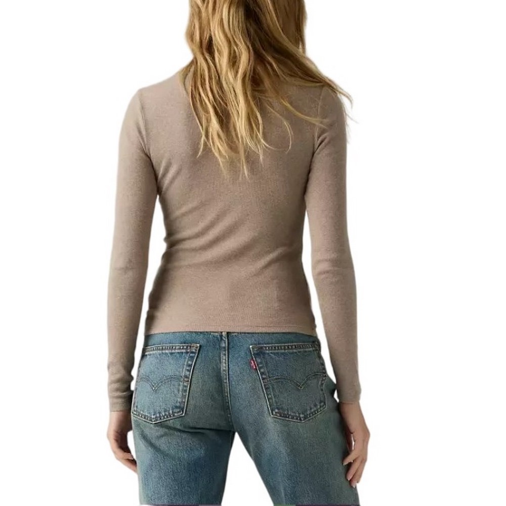 LEVIS HAYES TEE ΜΠΛΟΥΖΑ ΜΑΚΡΥΜΑΝΙΚΗ ΓΥΝΑΙΚΕΙΑ MOCHA