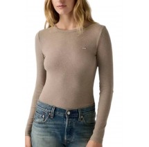 LEVIS HAYES TEE ΜΠΛΟΥΖΑ ΜΑΚΡΥΜΑΝΙΚΗ ΓΥΝΑΙΚΕΙΑ MOCHA