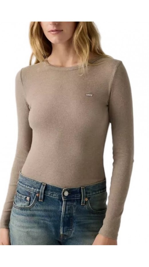 LEVIS HAYES TEE ΜΠΛΟΥΖΑ ΜΑΚΡΥΜΑΝΙΚΗ ΓΥΝΑΙΚΕΙΑ MOCHA