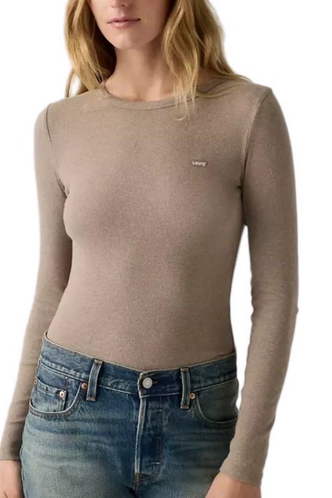 LEVIS HAYES TEE ΜΠΛΟΥΖΑ ΜΑΚΡΥΜΑΝΙΚΗ ΓΥΝΑΙΚΕΙΑ MOCHA