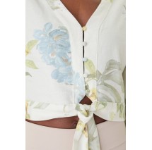 GUESS LS SHIRLEY LINEN TOP ΠΟΥΚΑΜΙΣΟ ΓΥΝΑΙΚΕΙΟ FLORAL