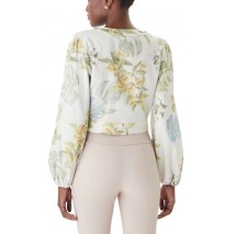 GUESS LS SHIRLEY LINEN TOP ΠΟΥΚΑΜΙΣΟ ΓΥΝΑΙΚΕΙΟ FLORAL