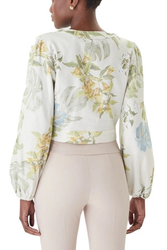 GUESS LS SHIRLEY LINEN TOP ΠΟΥΚΑΜΙΣΟ ΓΥΝΑΙΚΕΙΟ FLORAL