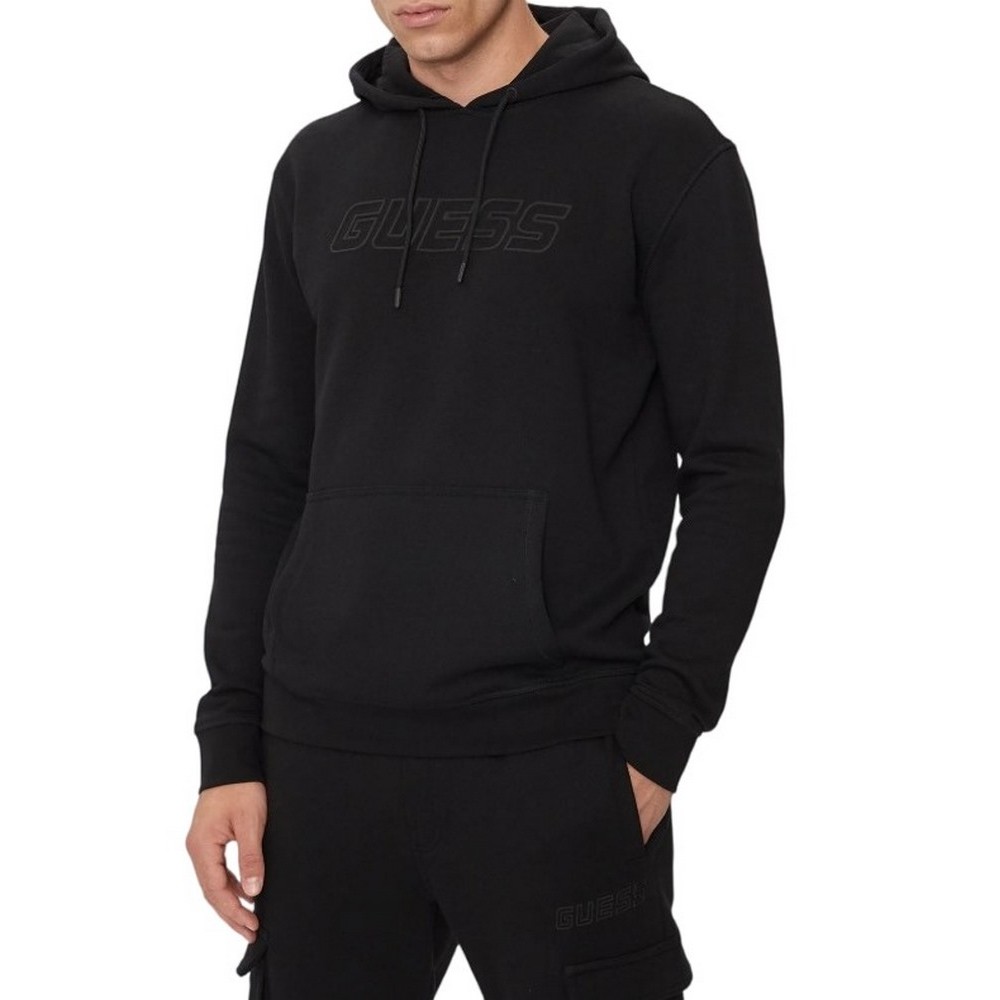 GUESS ALDWIN NEW HOODIE ΦΟΥΤΕΡ ΜΠΛΟΥΖΑ ΑΝΔΡΙΚΗ BLACK