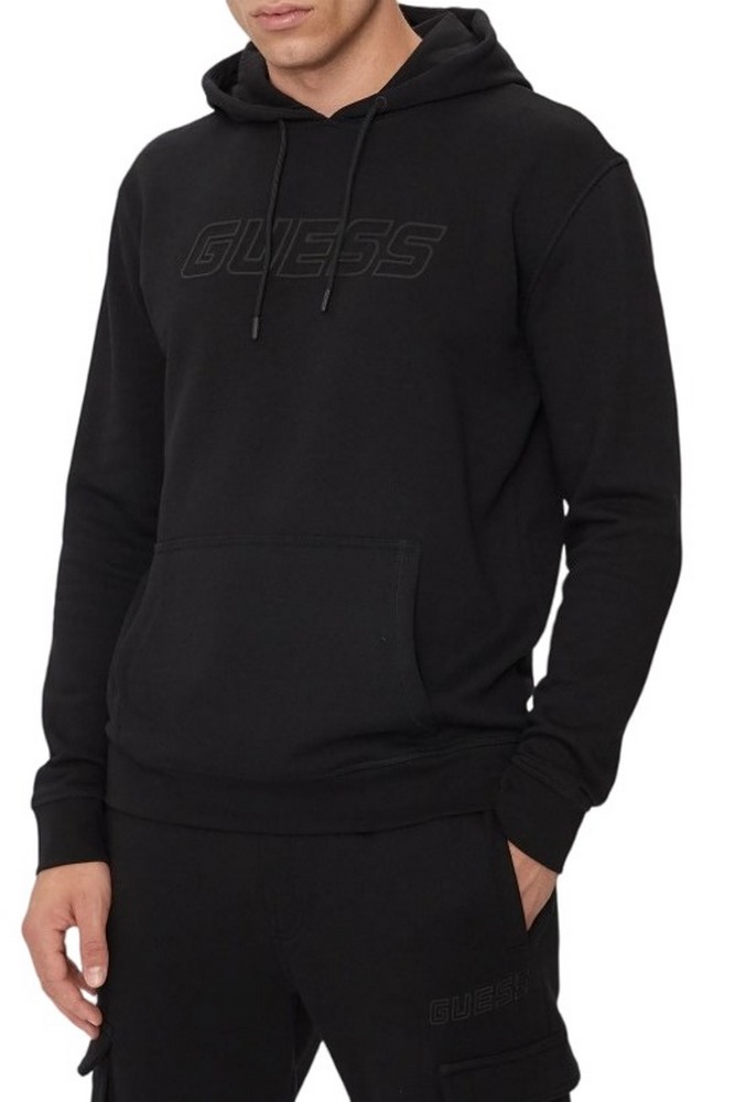 GUESS ALDWIN NEW HOODIE ΦΟΥΤΕΡ ΜΠΛΟΥΖΑ ΑΝΔΡΙΚΗ BLACK