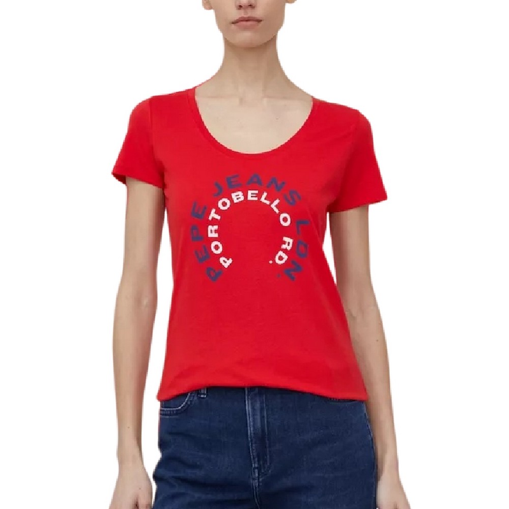 PEPE JEANS LONDON CAMMIE T-SHIRT ΜΠΛΟΥΖΑ ΓΥΝΑΙΚΕΙΑ RED