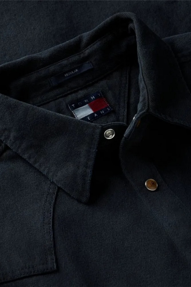 TOMMY JEANS REG WASHED WESTERN SHIRT ΠΟΥΚΑΜΙΣΟ ΑΝΔΡΙΚΟ BLACK