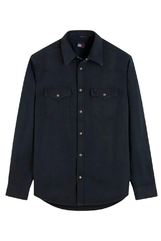 TOMMY JEANS REG WASHED WESTERN SHIRT ΠΟΥΚΑΜΙΣΟ ΑΝΔΡΙΚΟ BLACK