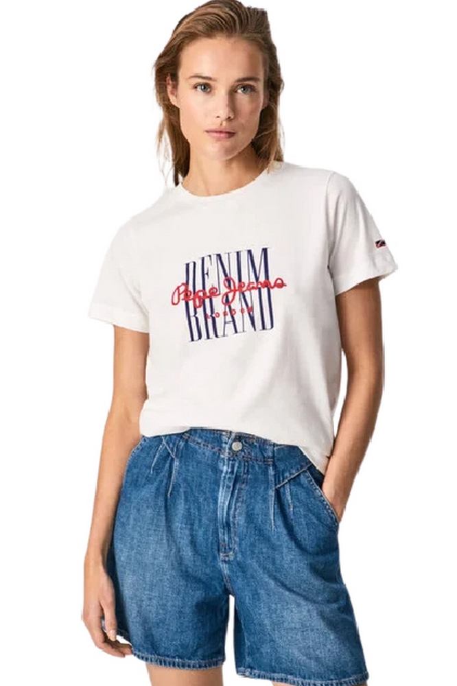 T-SHIRT CAMILLE ΓΥΝΑΙΚΕΙΟ PEPE JEANS LONDON WHITE