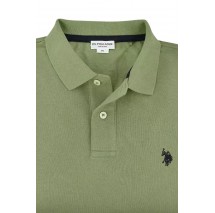 U.S POLO ASSN KING 000147 EHPD USPA BASIC POLO T-SHIRT ΜΠΛΟΥΖΑ ΑΝΔΡΙΚΗ KHAKI