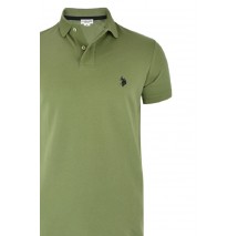 U.S POLO ASSN KING 000147 EHPD USPA BASIC POLO T-SHIRT ΜΠΛΟΥΖΑ ΑΝΔΡΙΚΗ KHAKI