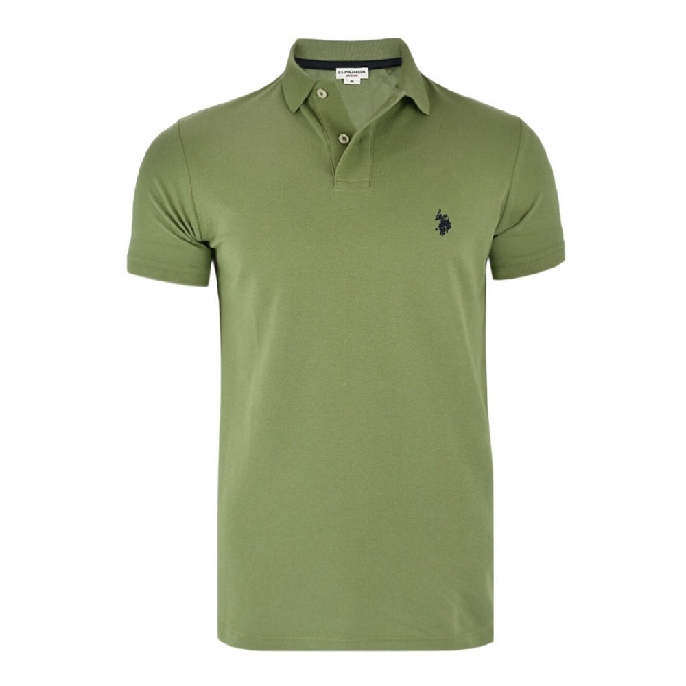 U.S POLO ASSN KING 000147 EHPD USPA BASIC POLO T-SHIRT ΜΠΛΟΥΖΑ ΑΝΔΡΙΚΗ KHAKI