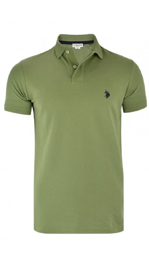 U.S POLO ASSN KING 000147 EHPD USPA BASIC POLO T-SHIRT ΜΠΛΟΥΖΑ ΑΝΔΡΙΚΗ KHAKI
