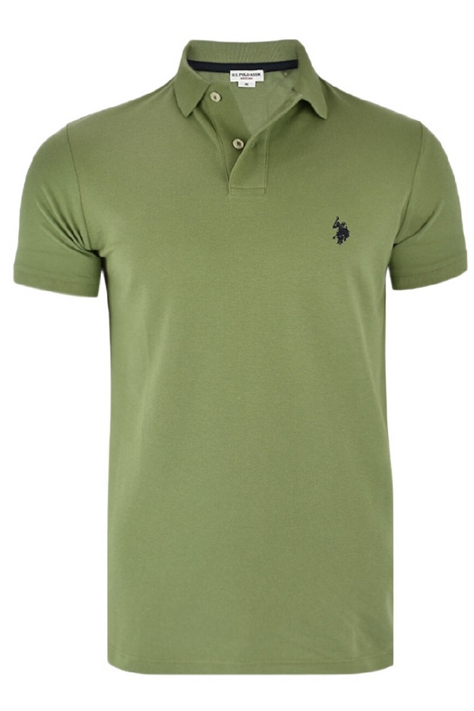 U.S POLO ASSN KING 000147 EHPD USPA BASIC POLO T-SHIRT ΜΠΛΟΥΖΑ ΑΝΔΡΙΚΗ KHAKI