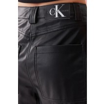 CALVIN KLEIN JEANS FAYX LEATHER HIGH RISE STRAIGHT ΠΑΝΤΕΛΟΝΙ ΓΥΝΑΙΚΕΙΟ BLACK
