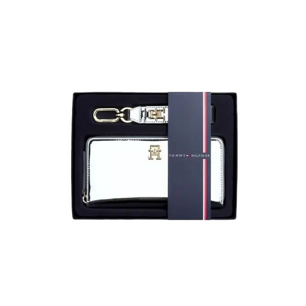 TOMMY HILFIGER GP LARGE ZA W WRISTLET ΠΟΡΤΟΦΟΛΙ ΓΥΝΑΙΚΕΙΟ SILVER