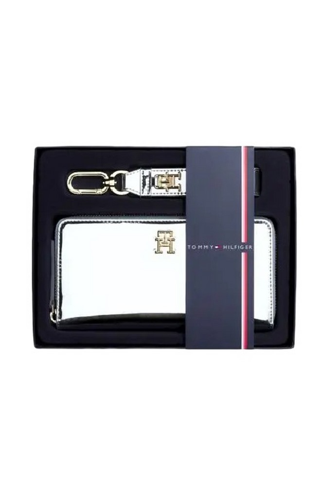 TOMMY HILFIGER GP LARGE ZA W WRISTLET ΠΟΡΤΟΦΟΛΙ ΓΥΝΑΙΚΕΙΟ SILVER
