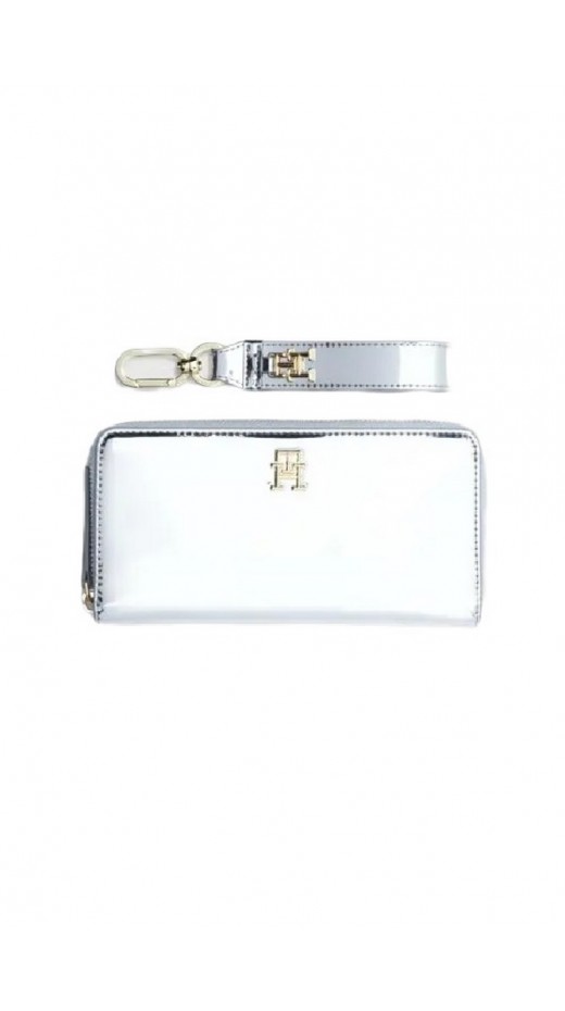 TOMMY HILFIGER GP LARGE ZA W WRISTLET ΠΟΡΤΟΦΟΛΙ ΓΥΝΑΙΚΕΙΟ SILVER