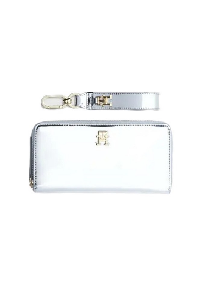 TOMMY HILFIGER GP LARGE ZA W WRISTLET ΠΟΡΤΟΦΟΛΙ ΓΥΝΑΙΚΕΙΟ SILVER