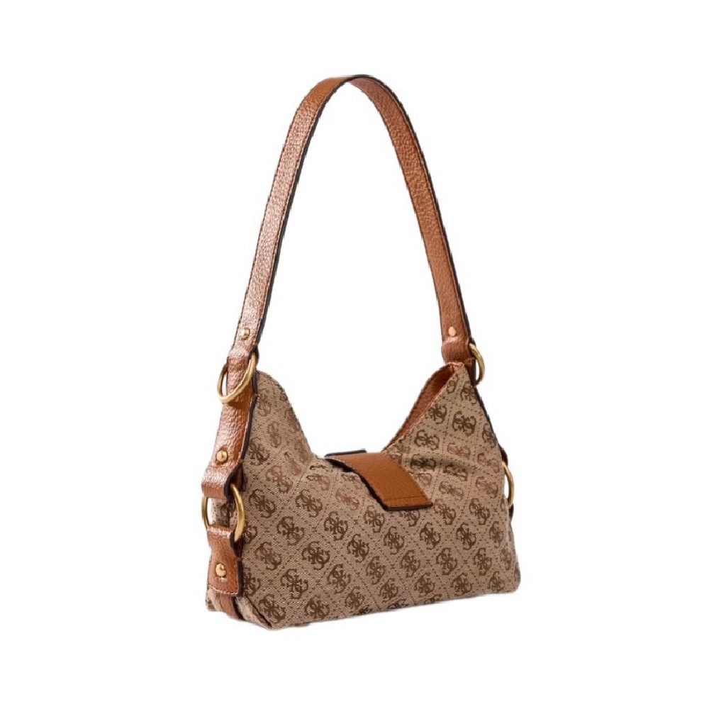 GUESS CAMDEN MINI SHOULDER BAG HWJJ9308720 ΤΣΑΝΤΑ ΓΥΝΑΙΚΕΙΑ COGNAC
