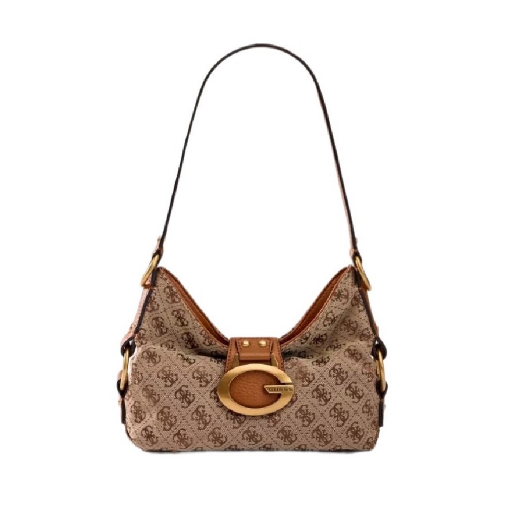 GUESS CAMDEN MINI SHOULDER BAG HWJJ9308720 ΤΣΑΝΤΑ ΓΥΝΑΙΚΕΙΑ COGNAC