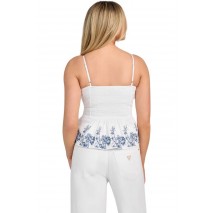 GUESS BLANCHE PLACE EMBRO ΤΟΠ ΓΥΝΑΙΚΕΙΟ WHITE