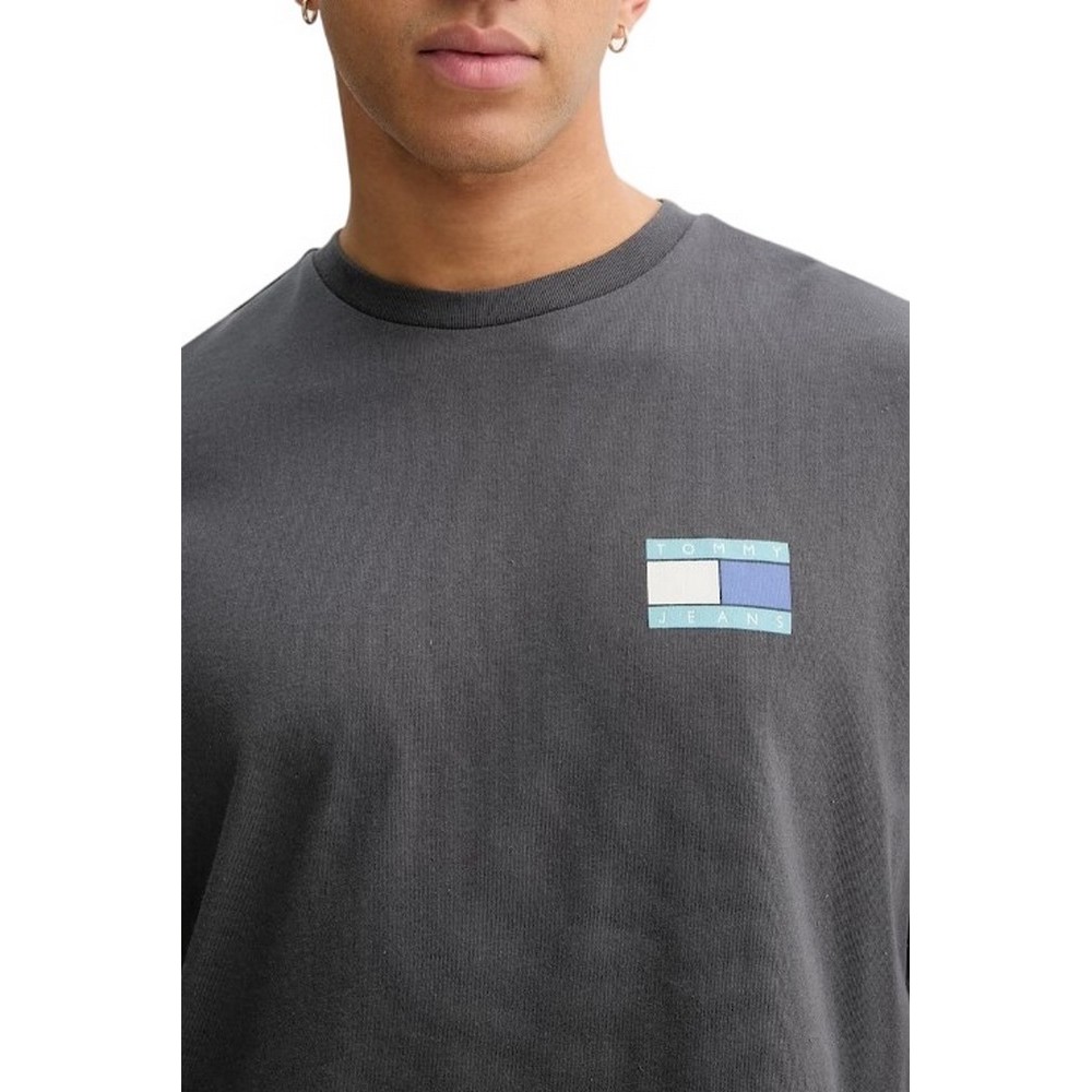 TOMMY JEANS 90S PEAKS BACKPRINT T-SHIRT ΑΝΔΡΙΚΟ WASHED BLACK