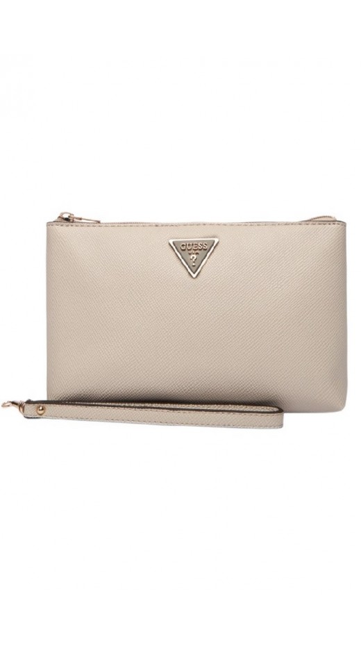 GUESS LAUREL II SLG WRISTLET POUCH ΤΣΑΝΤΑ ΓΥΝΑΙΚΕΙΑ TAUPE