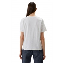 T-SHIRT RAINBOW LOGO ΓΥΝΑΙΚΕΙΟ TRUSSARDI WHITE