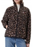 TOMMY JEANS ZIP THROUGH BADGE TEDDY ΖΑΚΕΤΑ ΓΥΝΑΙΚΕΙΑ LEOPARD