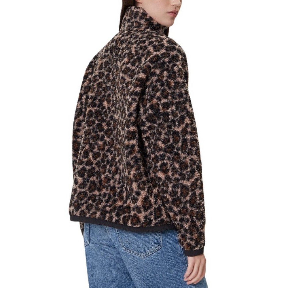 TOMMY JEANS ZIP THROUGH BADGE TEDDY ΖΑΚΕΤΑ ΓΥΝΑΙΚΕΙΑ LEOPARD