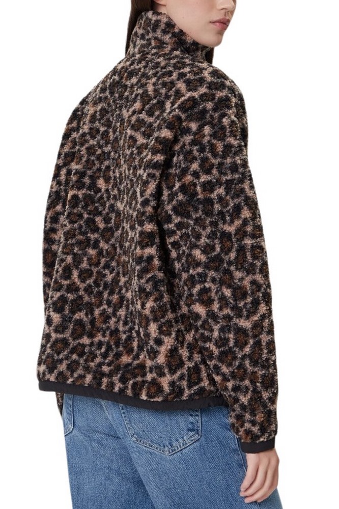 TOMMY JEANS ZIP THROUGH BADGE TEDDY ΖΑΚΕΤΑ ΓΥΝΑΙΚΕΙΑ LEOPARD