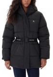 CALVIN KLEIN JEANS BELTED MIDWEIGHT PUFFER ΜΠΟΥΦΑΝ ΓΥΝΑΙΚΕΙΟ BLACK