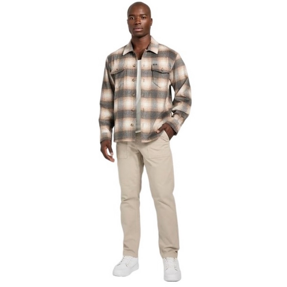 GUESS LS CHECK OVERSHIRT ΠΟΥΚΑΜΙΣΟ ΑΝΔΡΙΚΟ BROWN