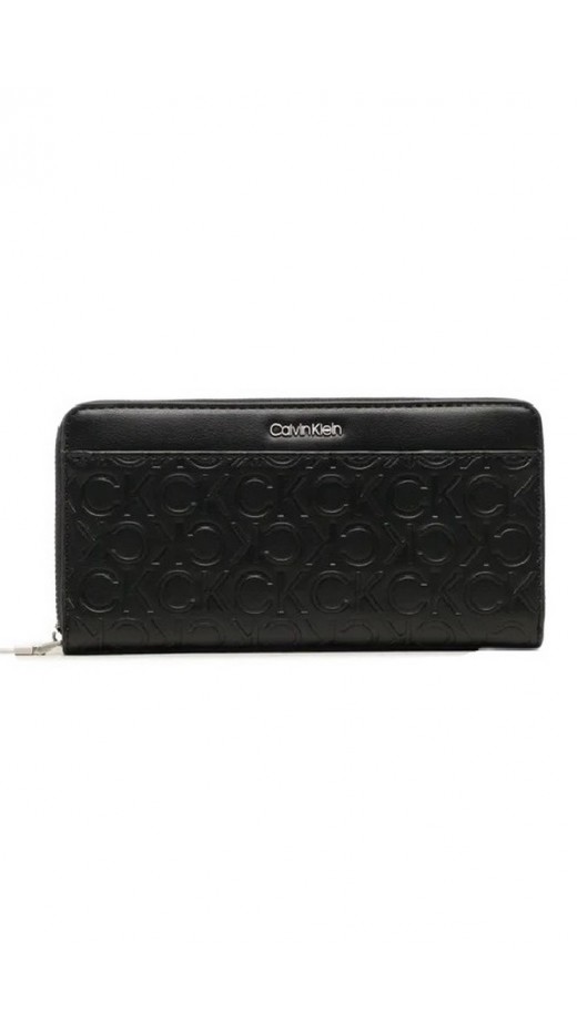 CALVIN KLEIN CK MUST LG Z/A WLT W/SLIP-EMB MN ΠΟΡΤΟΦΟΛΙ ΓΥΝΑΙΚΕΙΟ BLACK