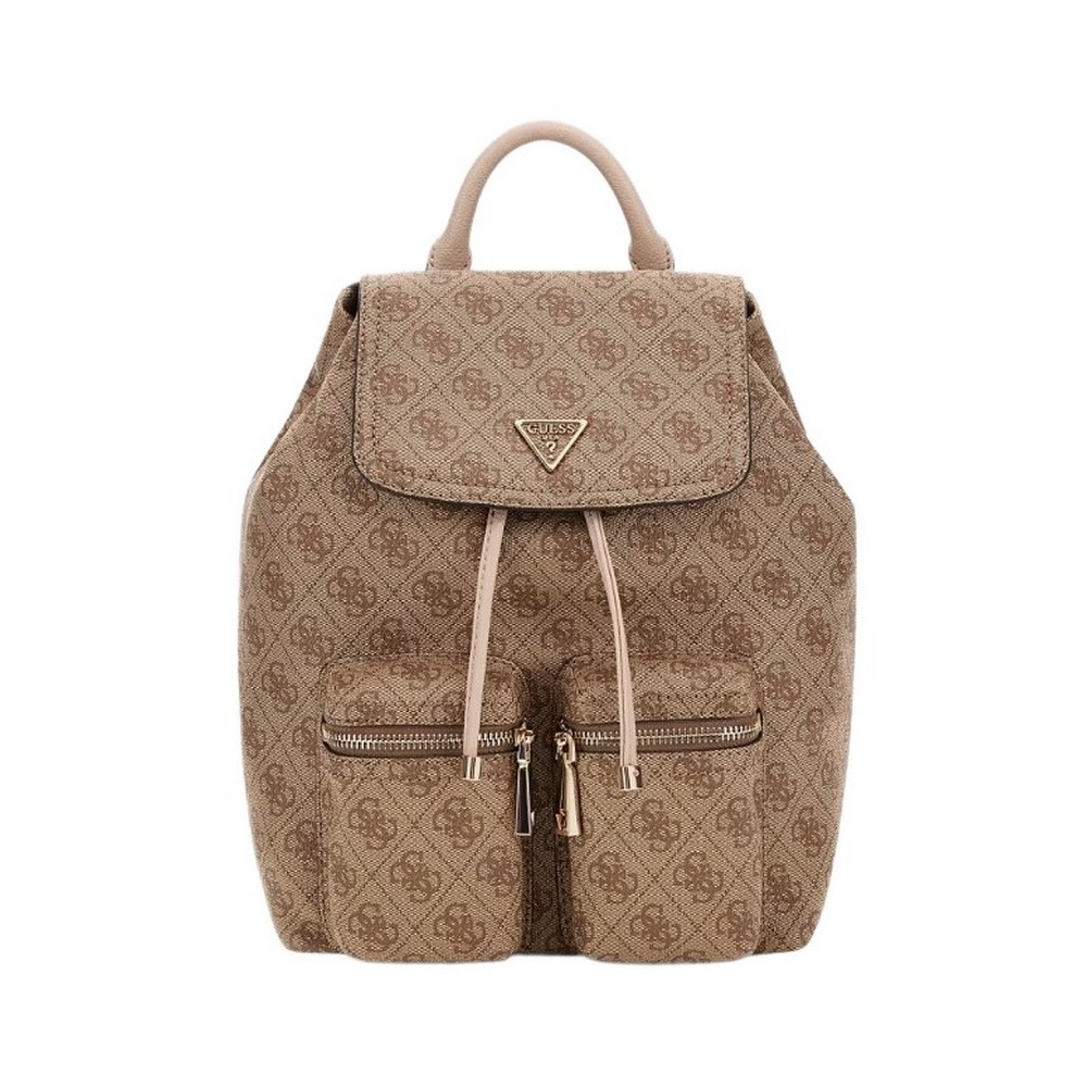 GUESS MANHATTAN II FLAP BACKPACK ΤΣΑΝΤΑ ΓΥΝΑΙΚΕΙΑ LATTE
