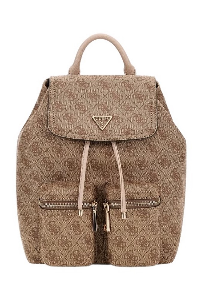 GUESS MANHATTAN II FLAP BACKPACK ΤΣΑΝΤΑ ΓΥΝΑΙΚΕΙΑ LATTE