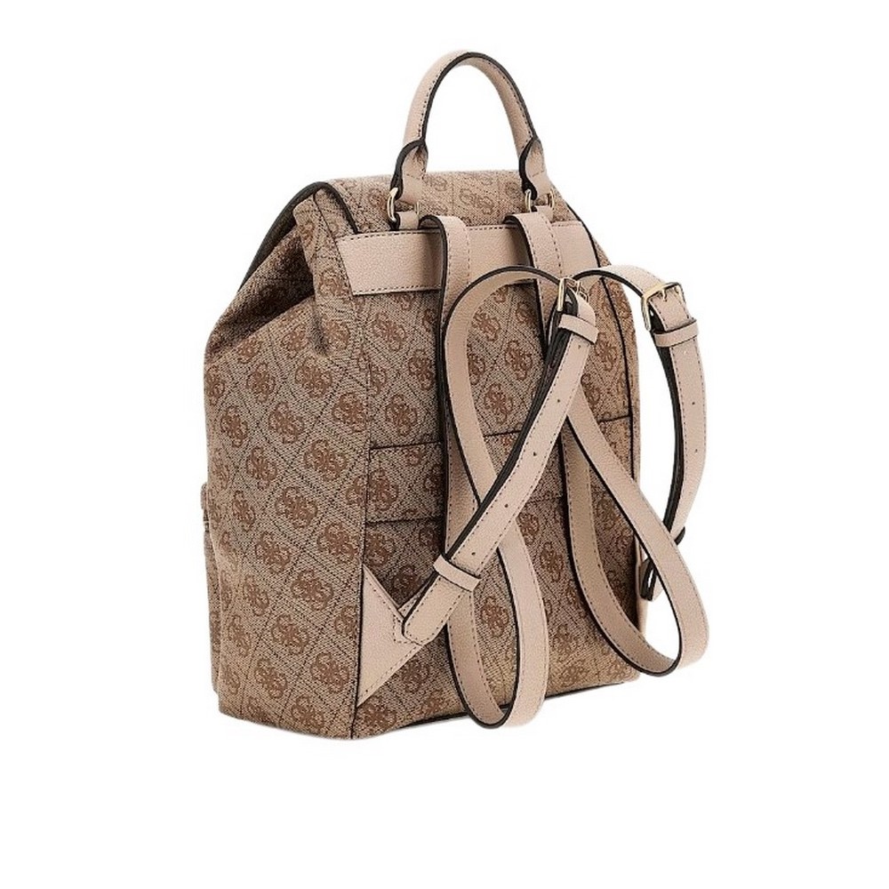 GUESS MANHATTAN II FLAP BACKPACK ΤΣΑΝΤΑ ΓΥΝΑΙΚΕΙΑ LATTE