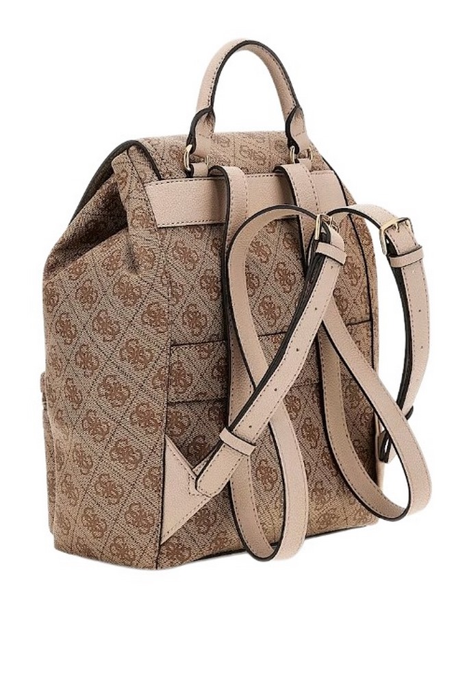 GUESS MANHATTAN II FLAP BACKPACK ΤΣΑΝΤΑ ΓΥΝΑΙΚΕΙΑ LATTE
