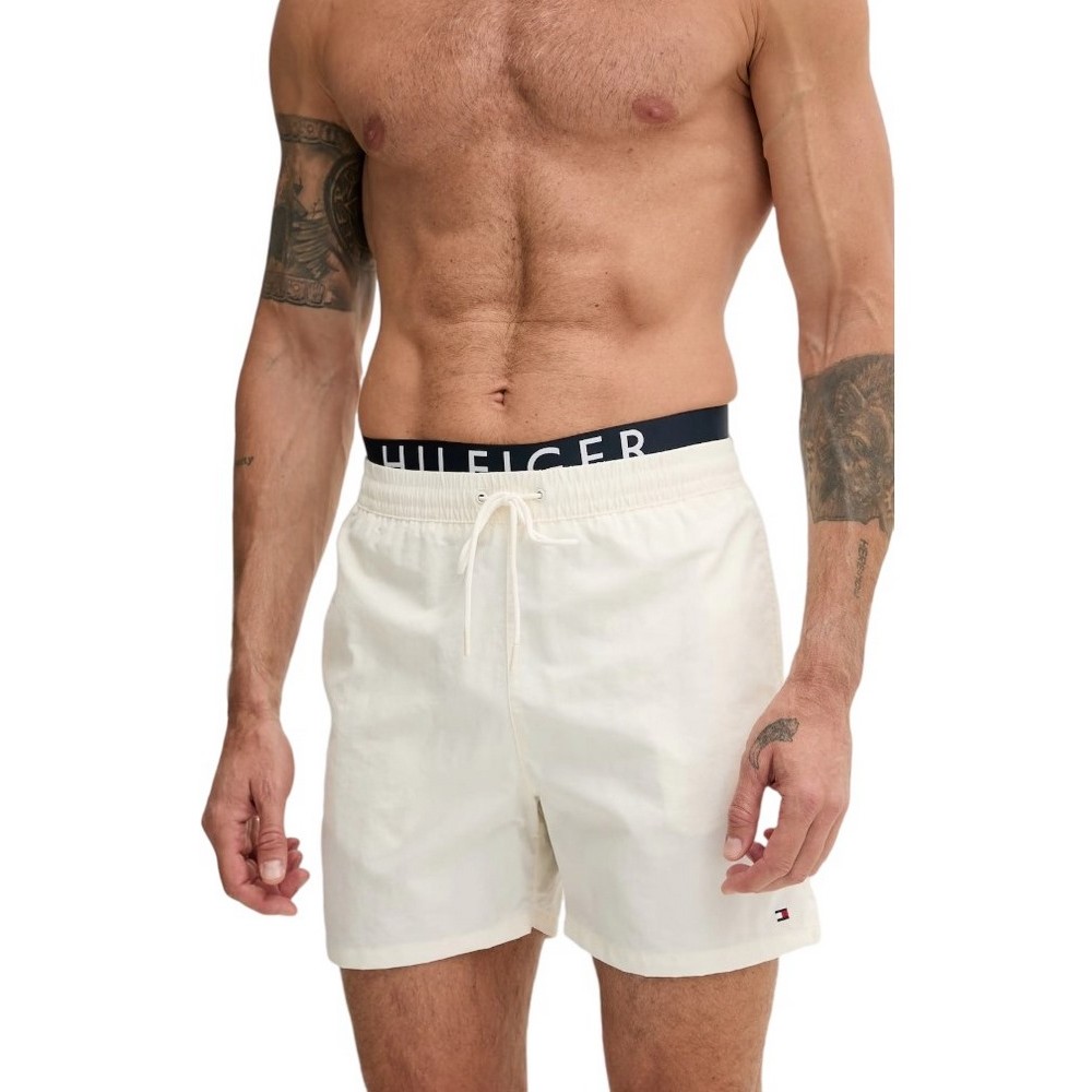 TOMMY HILFIGER MEDIUM DRAWSTRING DW ΜΑΓΙΟ ΑΝΔΡΙΚΟ IVORY